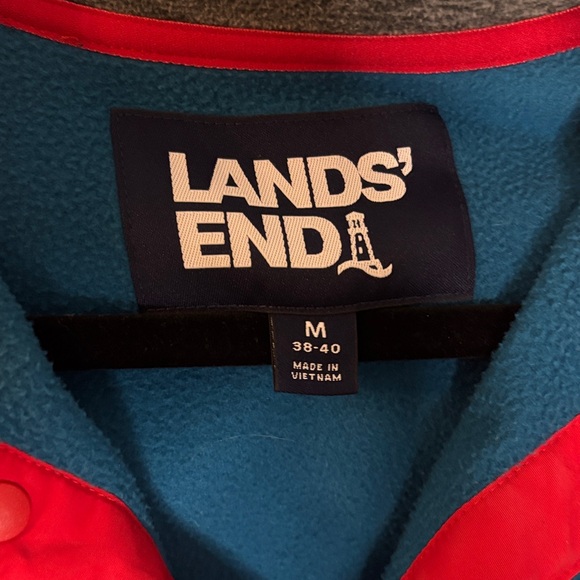 Lands' End Men's Teal and Charcoal Pullover Gorpcore Cabincore - Picture 2 of 3